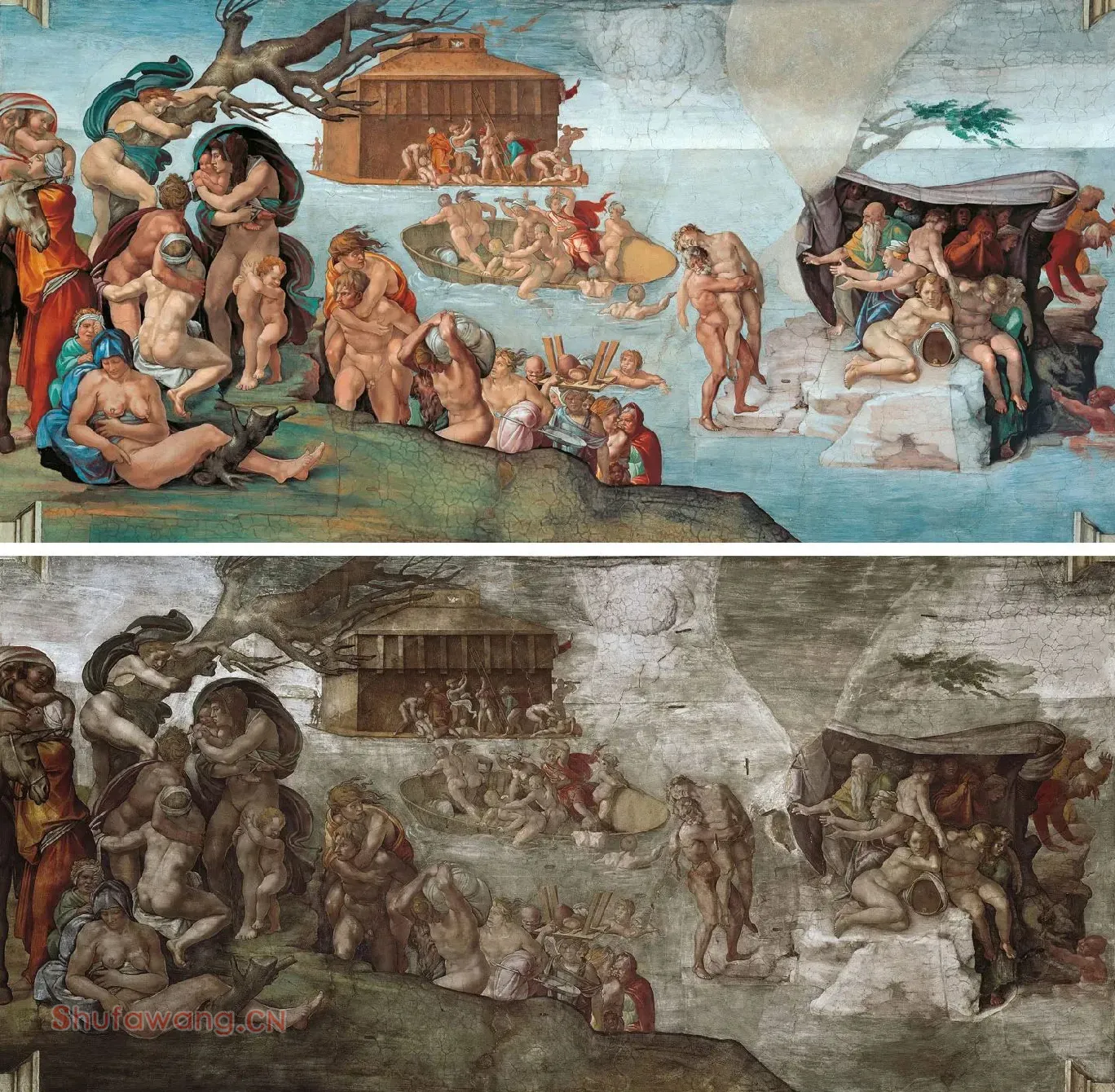 米开朗基罗壁画《洪水》高清大图