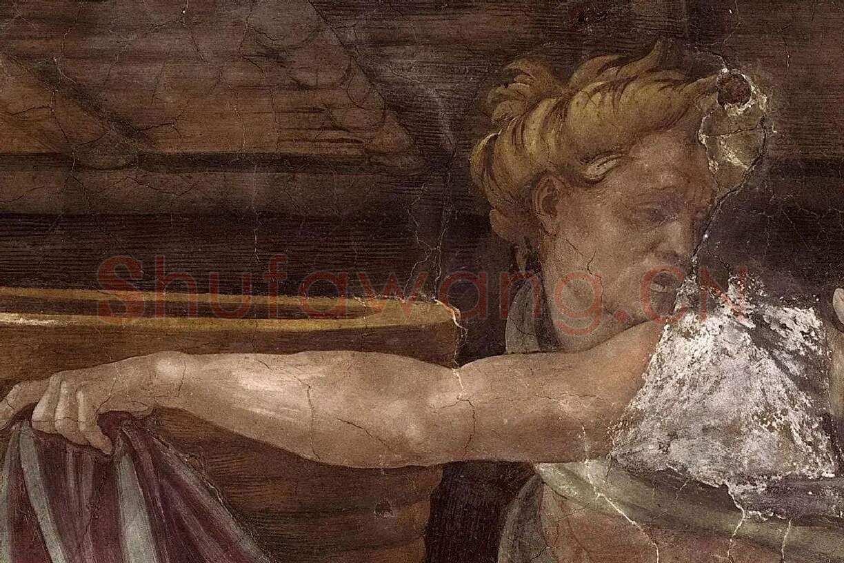 米开朗基罗西斯廷教堂壁画《诺亚醉酒》局部 (2)