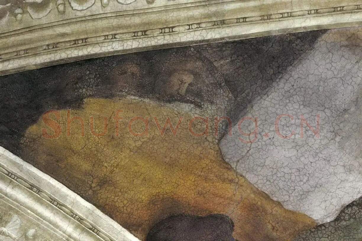 米开朗基罗壁画《大卫斩杀歌利亚》局部 (3)