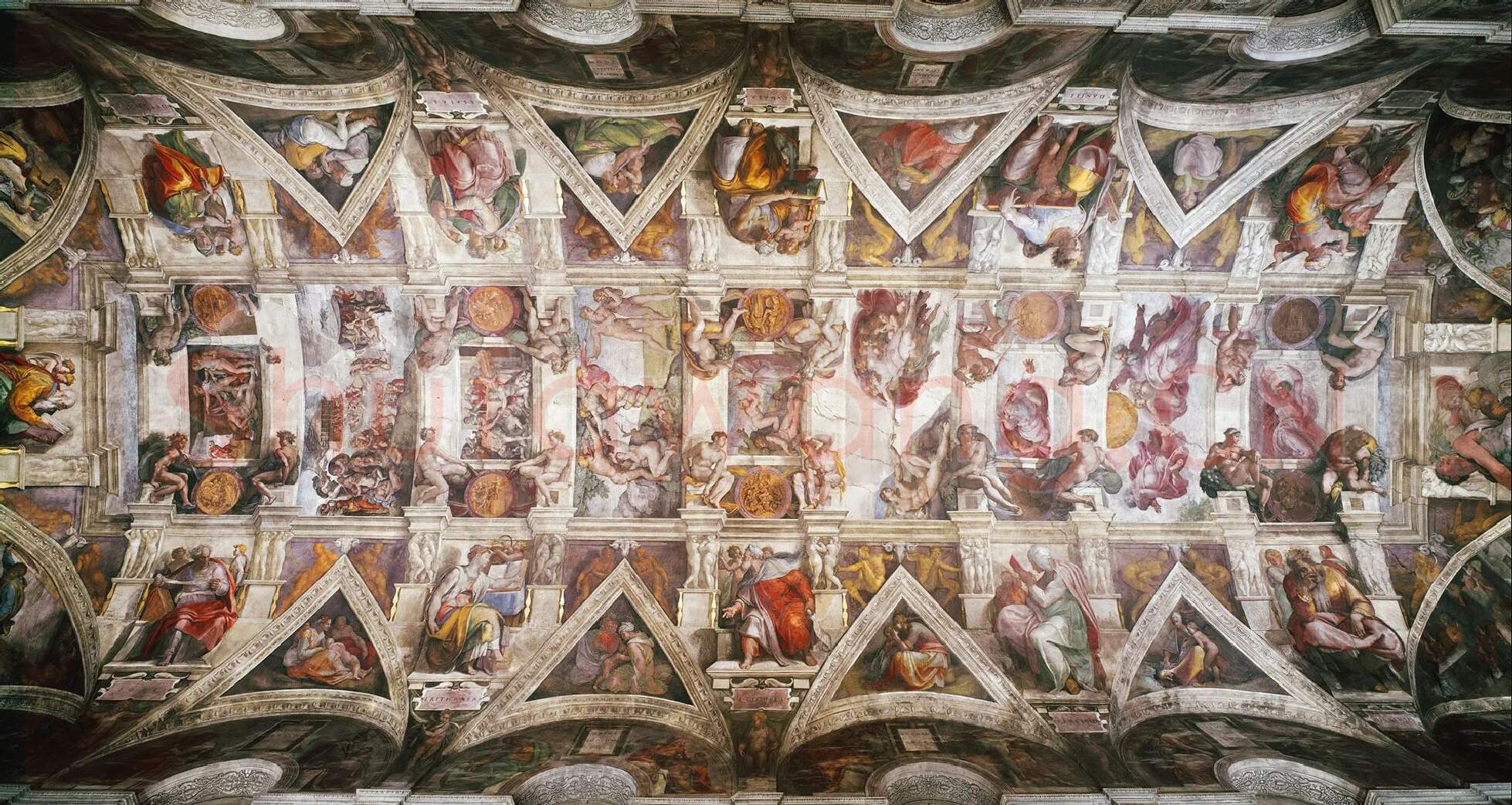 米开朗基罗《西斯廷教堂天顶画》高清大图