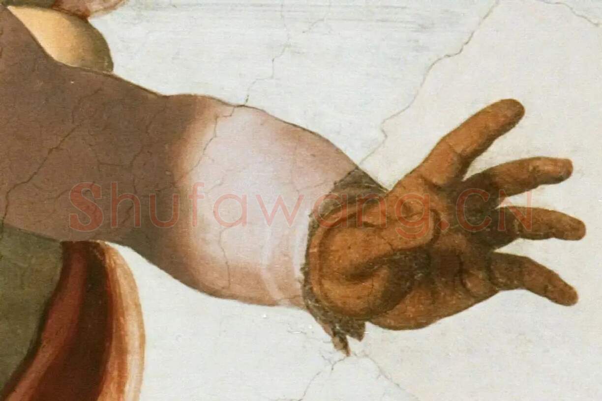 米开朗基罗西斯廷教堂壁画《上帝分离陆地和水域》局部 (3)