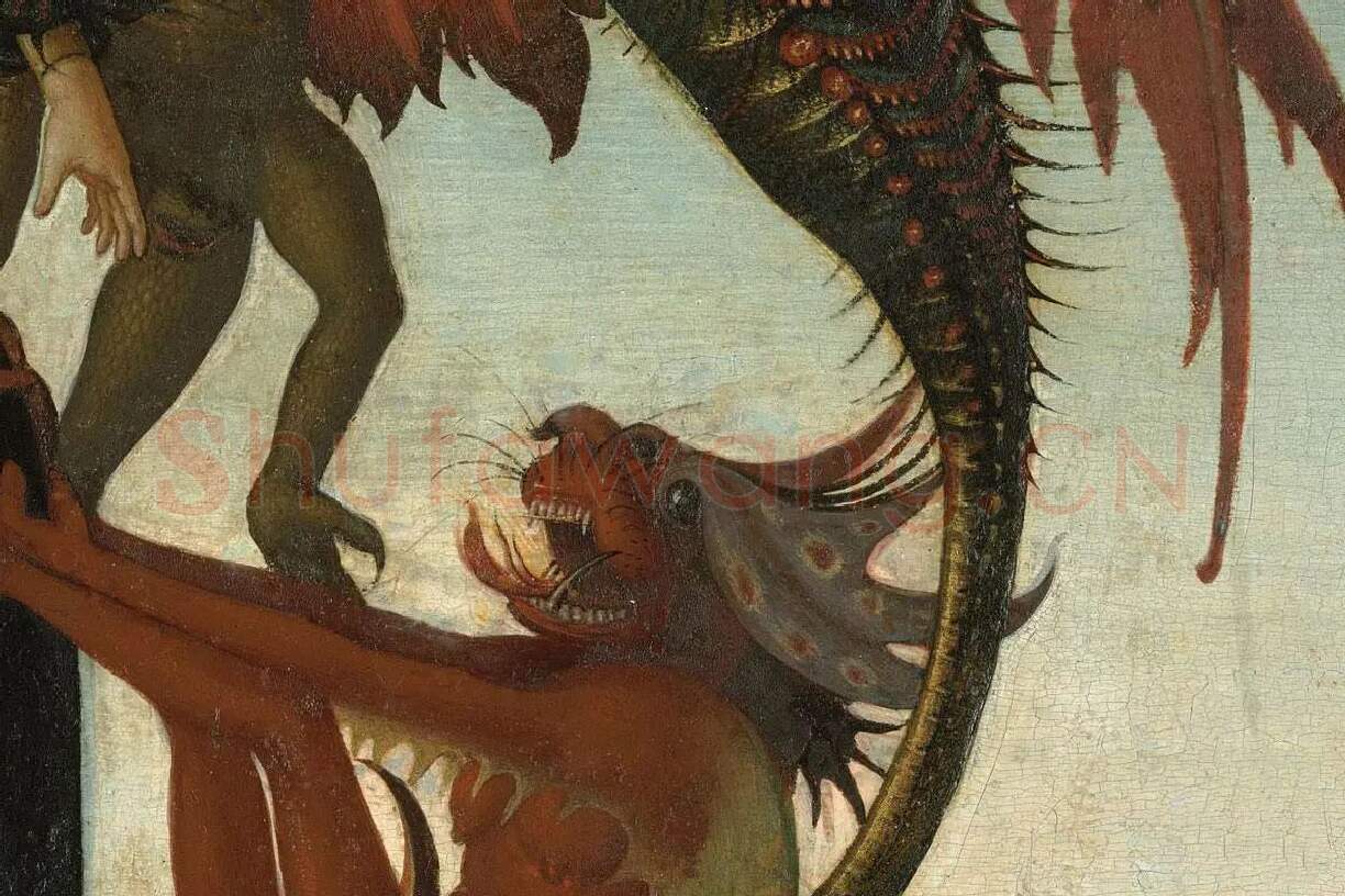 米开朗基罗油画作品《圣安东尼的痛苦》局部 (4)