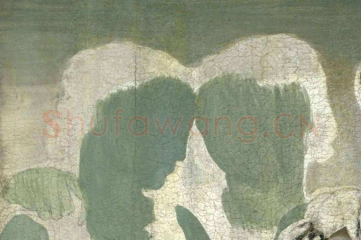 米开朗基罗作品《圣母子与圣约翰和天使》局部 (3)