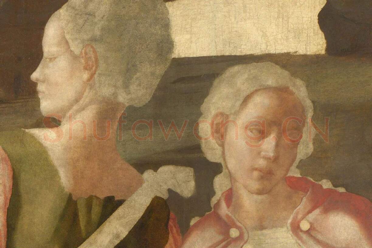 米开朗基罗蛋彩画作品《安葬》局部 (4)