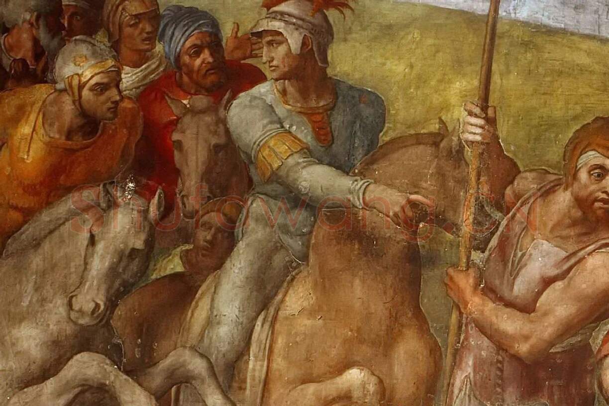 米开朗基罗壁画作品《圣彼得殉道》局部 (3)