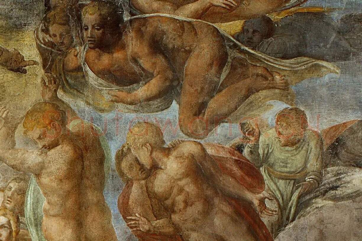 米开朗基罗壁画作品《扫罗的改变》局部 (2)