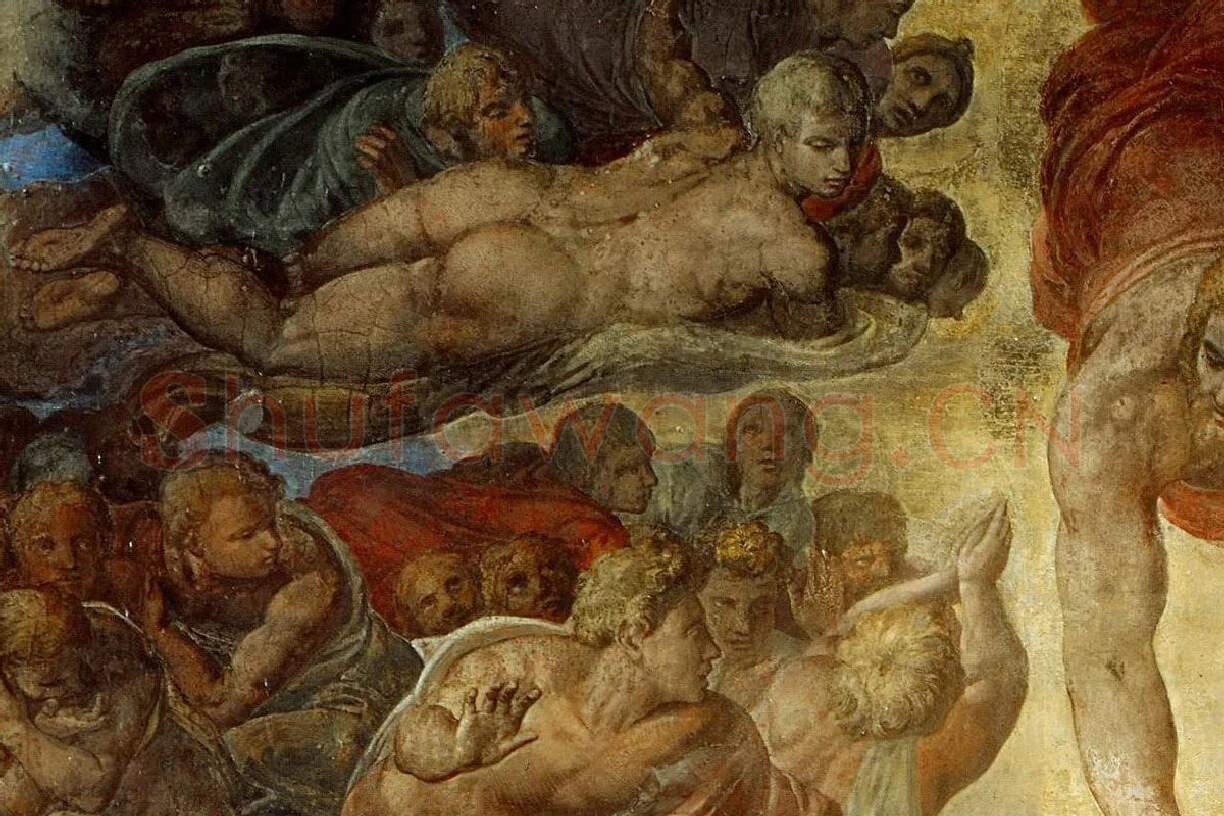 米开朗基罗壁画作品《扫罗的改变》局部 (3)