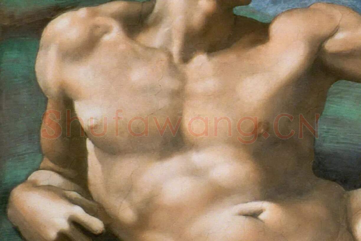 米开朗基罗壁画作品《创造亚当》局部 (2)