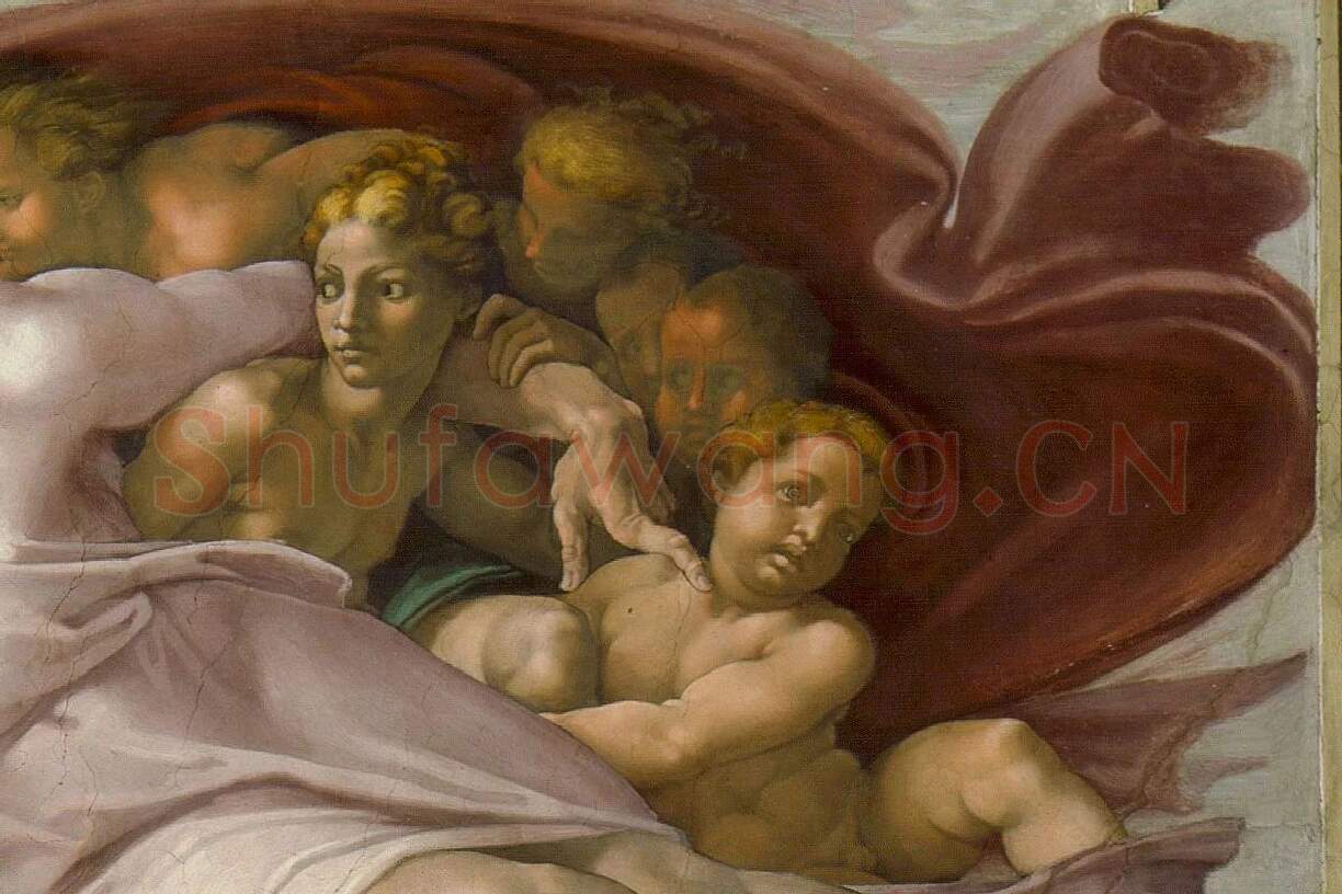 米开朗基罗壁画作品《创造亚当》局部 (5)