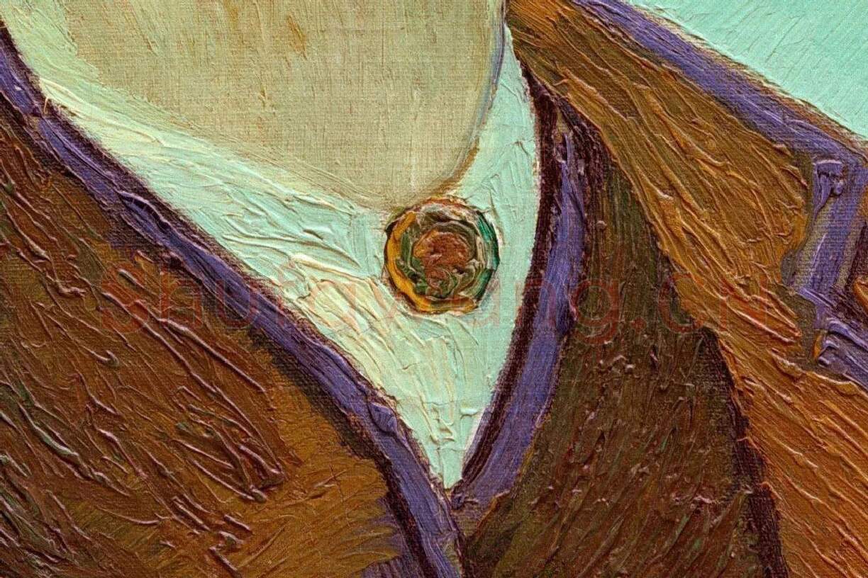 梵高《献给高更的自画像》局部 (2)