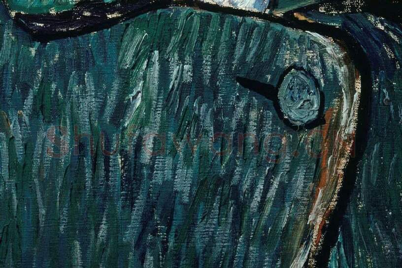 梵高《割耳朵后缠着绷带的自画像》局部-03