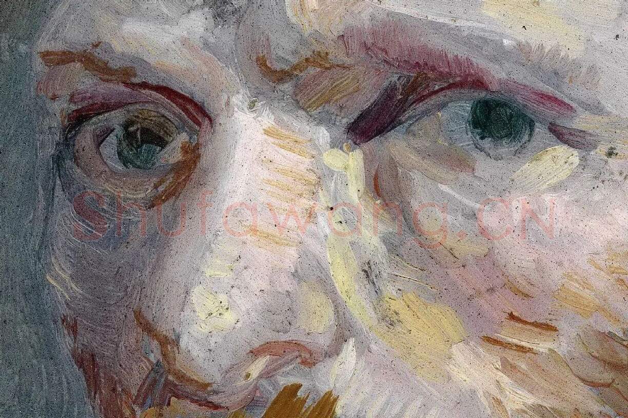 梵高自油画肖像作品《自画像》局部 (1)