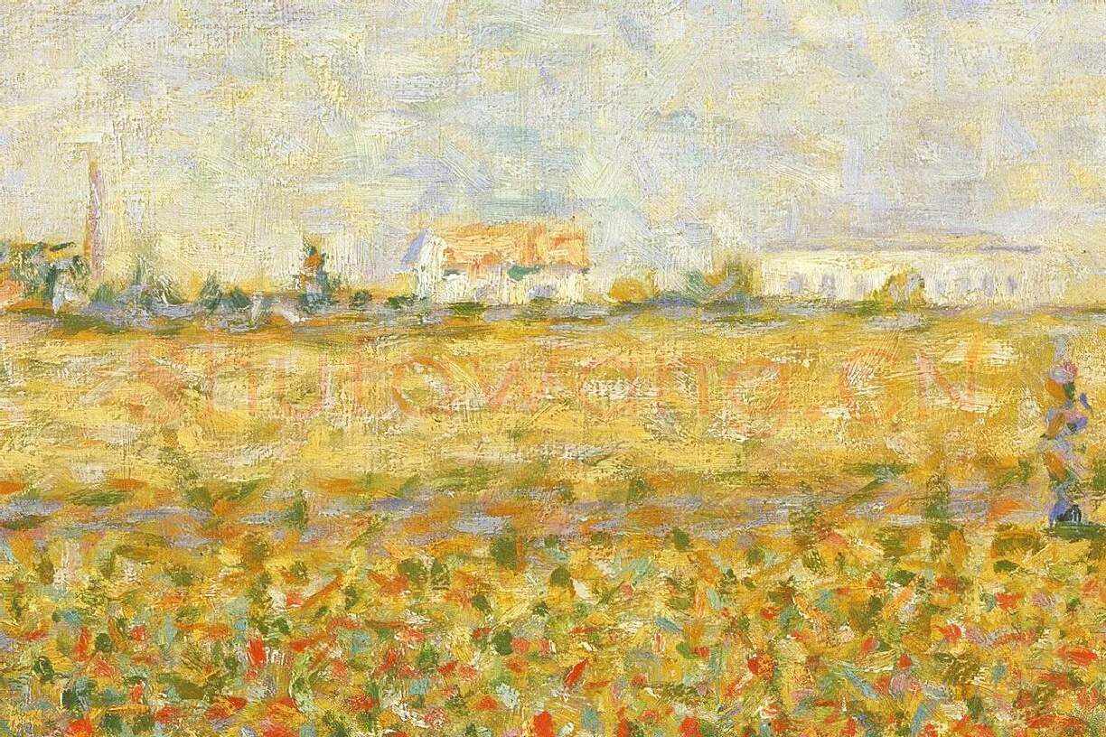 修拉点彩风景《Alfalfa, St