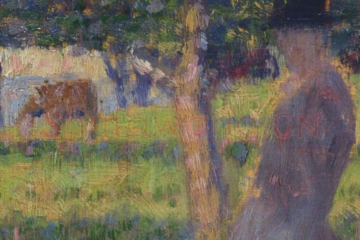 乔治·修拉油画《大碗岛创作研究》局部 (2)