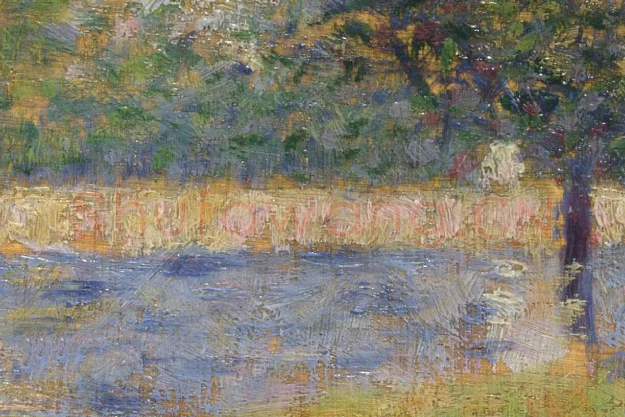 乔治·修拉油画《大碗岛创作研究》局部 (3)