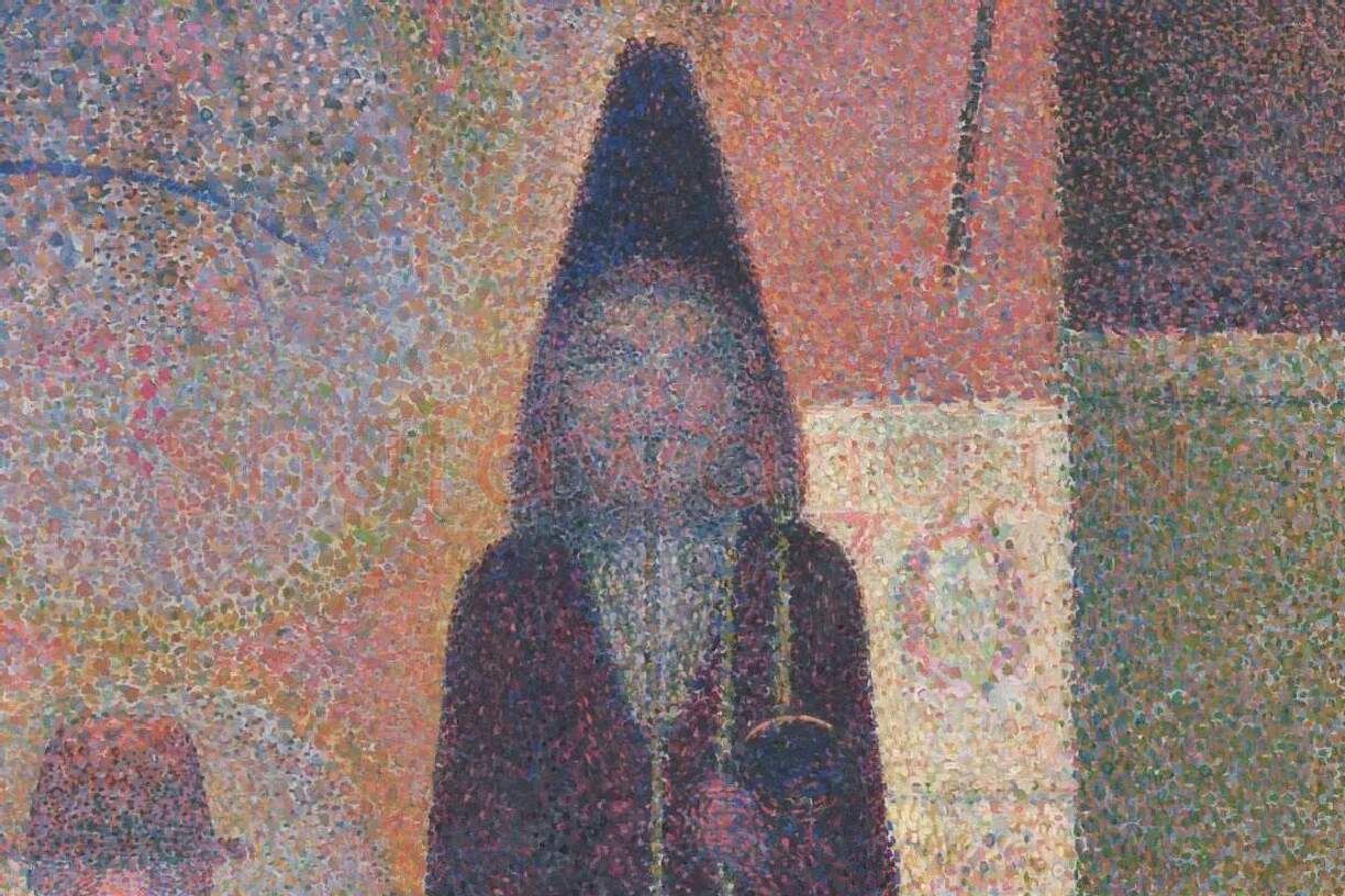 乔治·修拉作品《马戏杂耍》局部 (1)