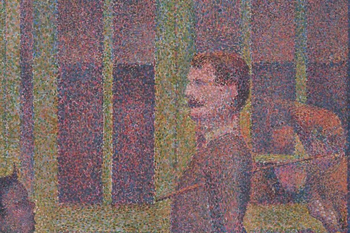 乔治·修拉作品《马戏杂耍》局部 (2)