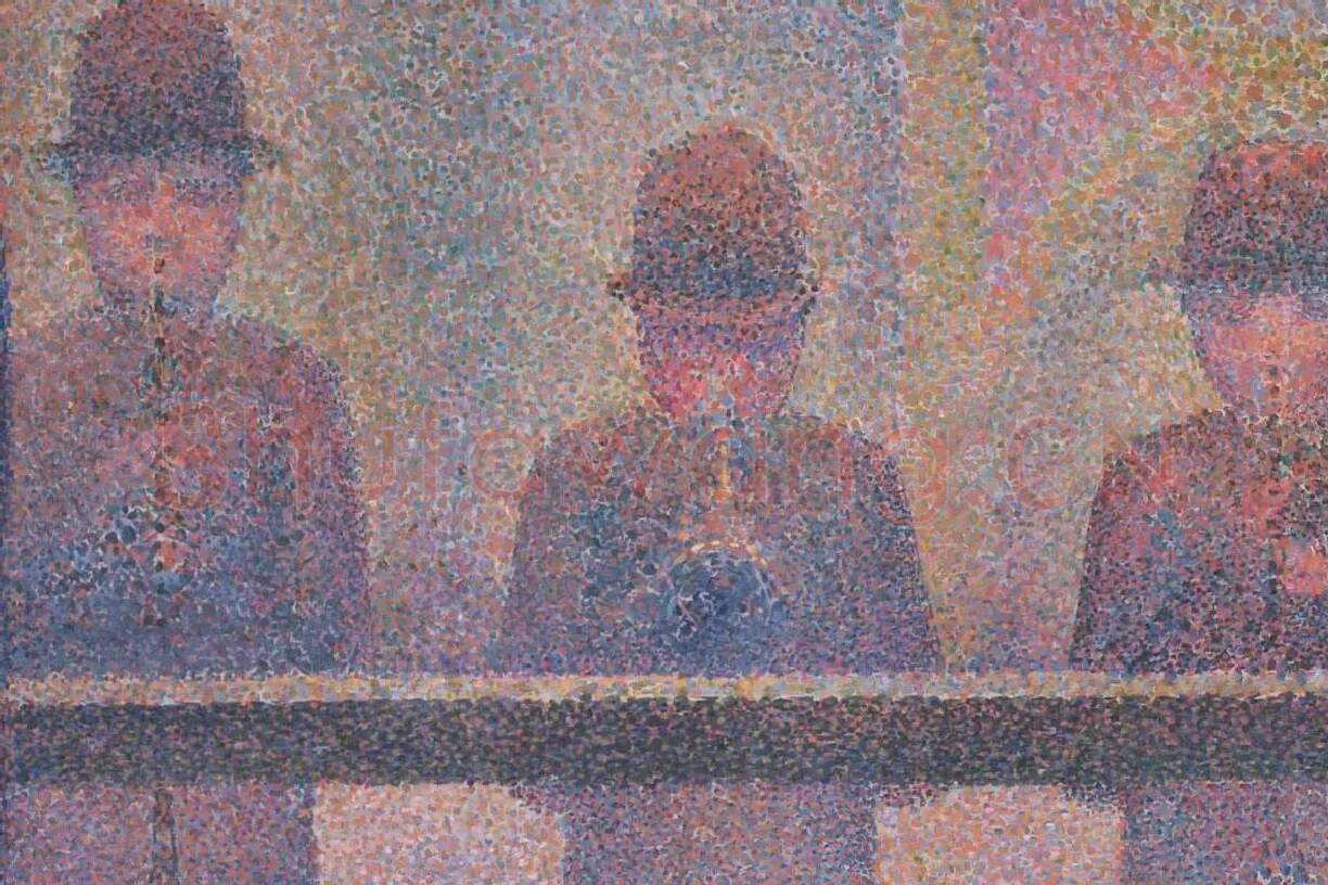 乔治·修拉作品《马戏杂耍》局部 (3)