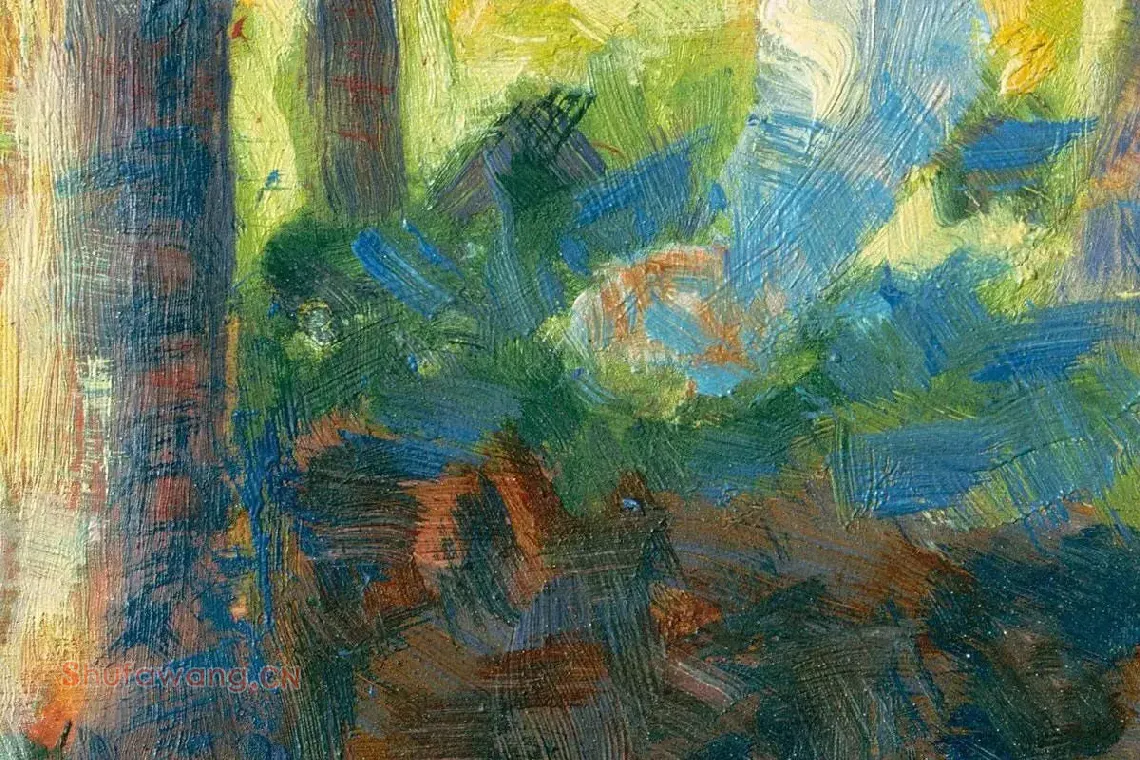 乔治·修拉油画作品《园丁》局部 (3)