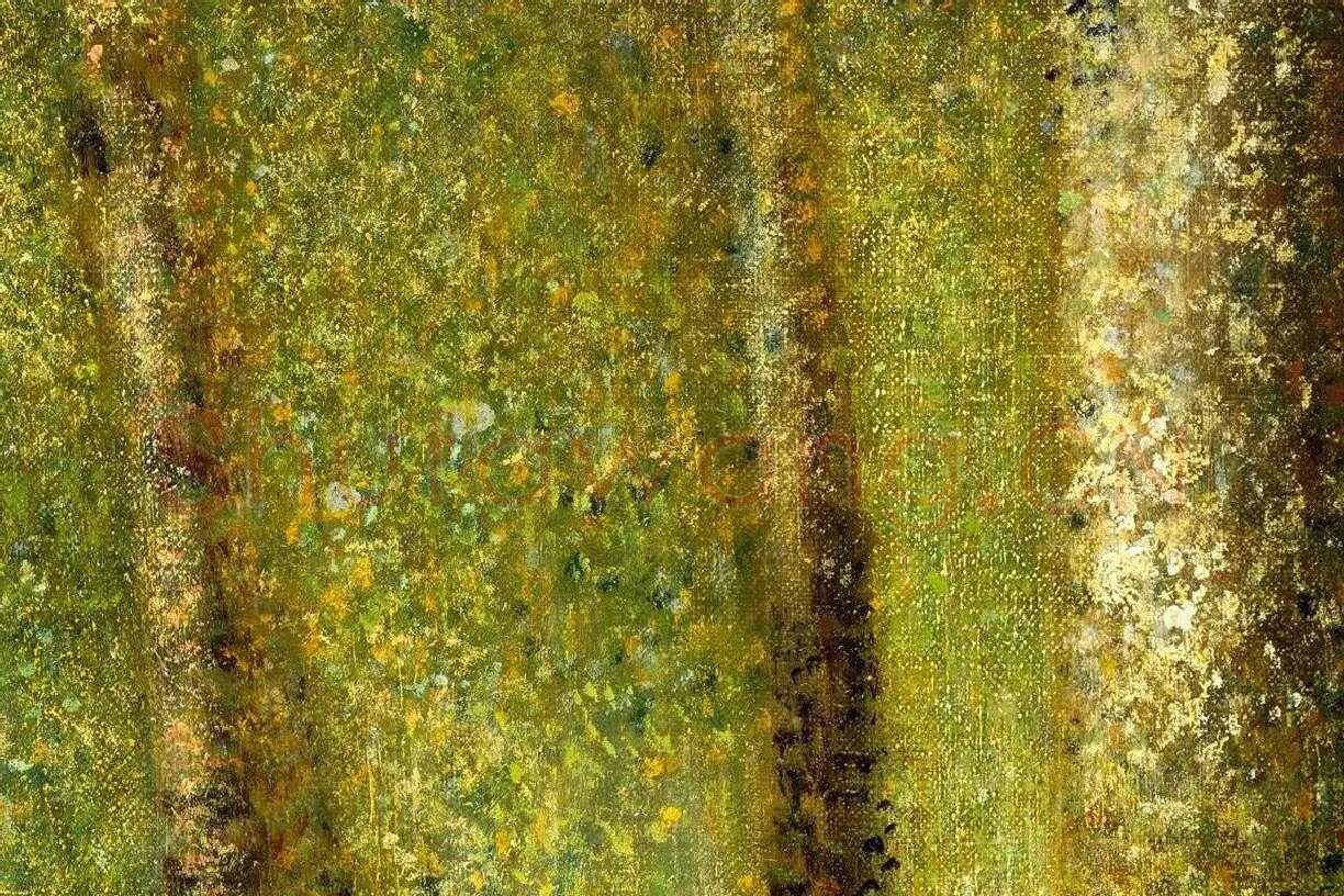 乔治·修拉油画风景《庞陶伯特森林》局部 (2)