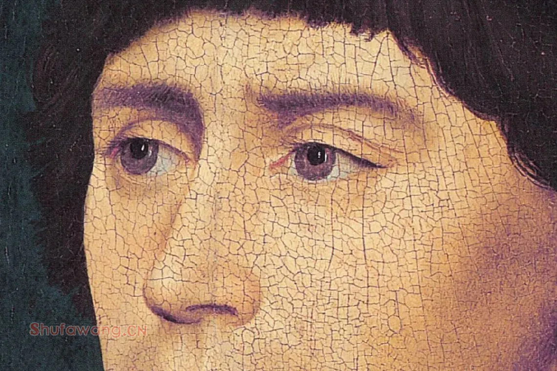 维登油画作品《勃艮第大主教安托万肖像》局部 (1)
