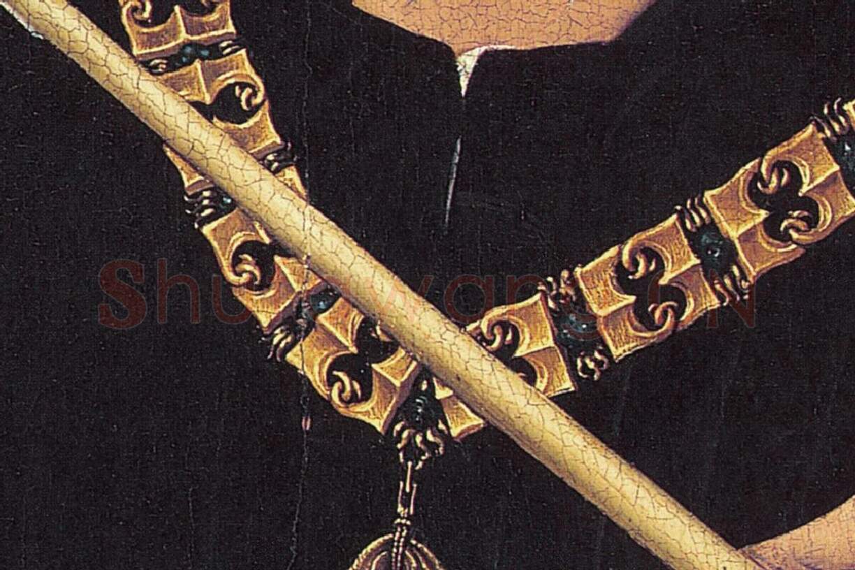 维登油画作品《勃艮第大主教安托万肖像》局部 (3)