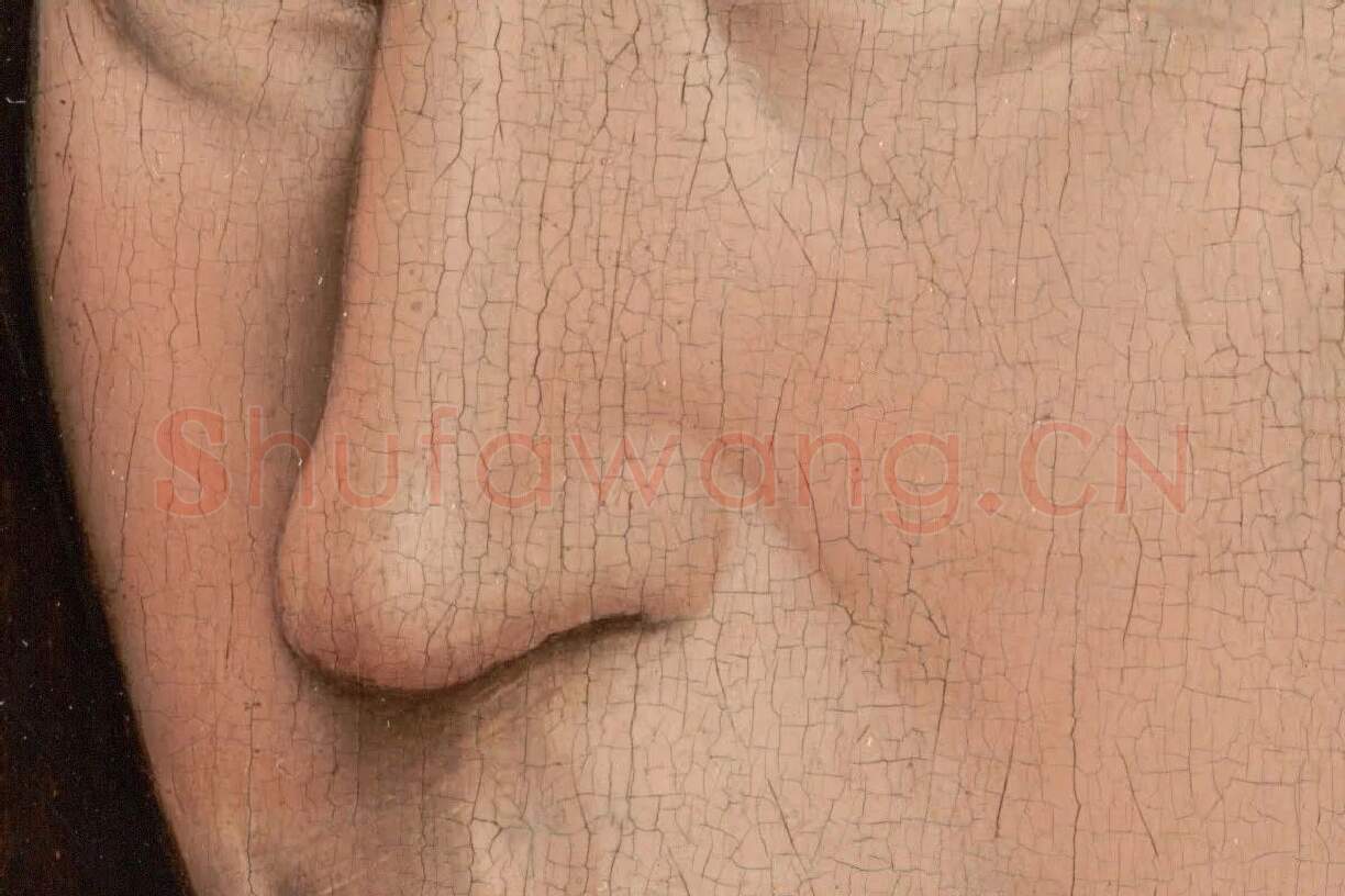 维登作品《葡萄牙伊莎贝拉的肖像》高清大图局部 (2)