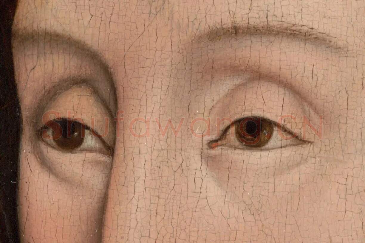 维登作品《葡萄牙伊莎贝拉的肖像》高清大图局部 (3)