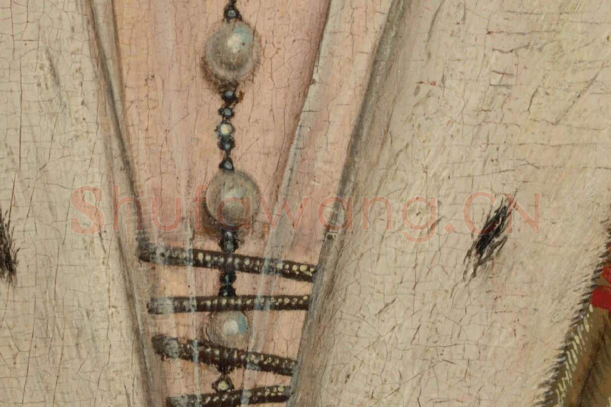 维登作品《葡萄牙伊莎贝拉的肖像》高清大图局部 (9)