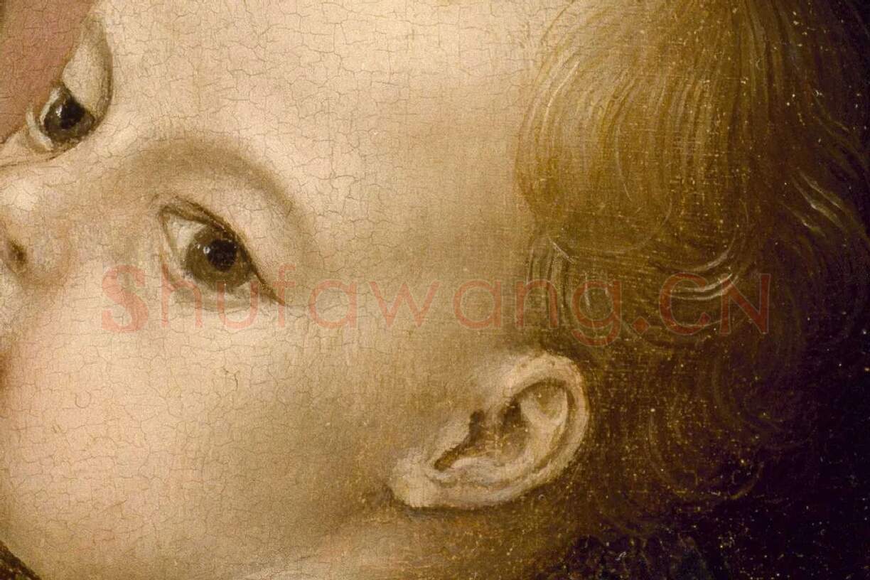 维登宗教人物画《圣母与圣子》局部 (3)