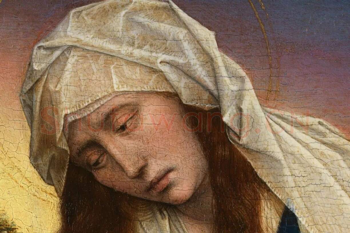 维登宗教画作品《哀悼基督》高清大图局部 (3)