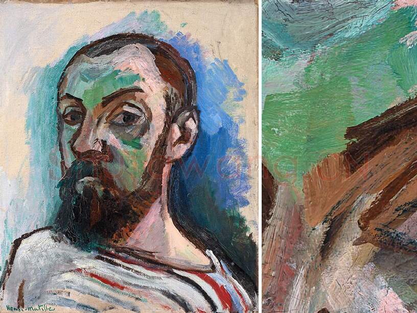 亨利·马蒂斯《穿条纹 T 恤的自画像》