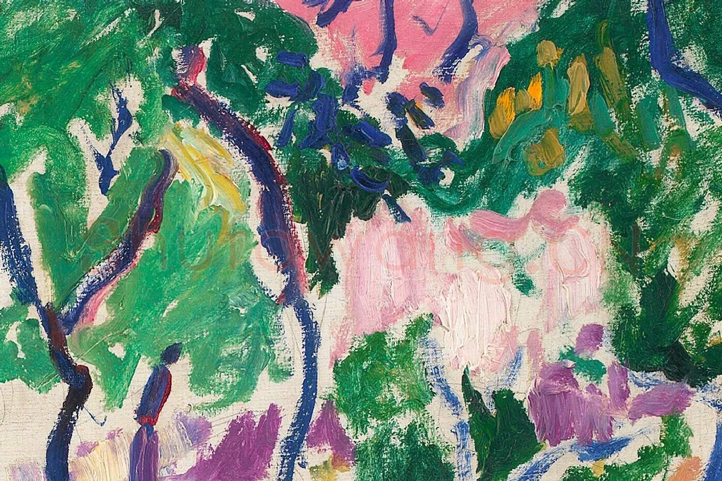 亨利·马蒂斯《科利乌尔附近的风景》油画局部 (3)