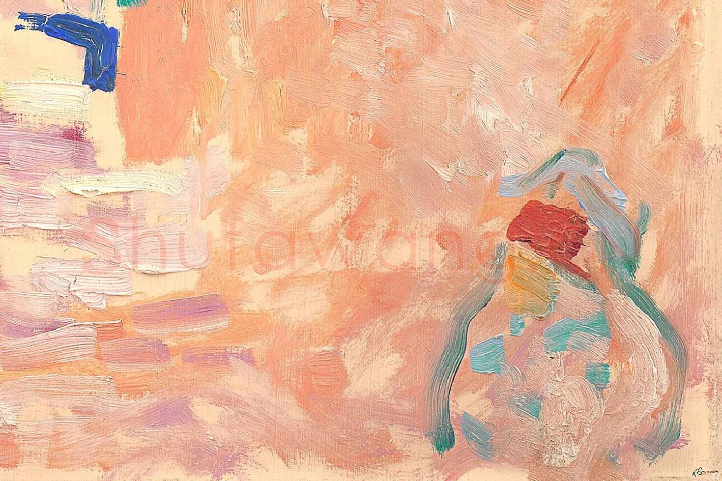 马蒂斯油画风景《阿尔及利亚比斯克拉的街道》局部 (4)