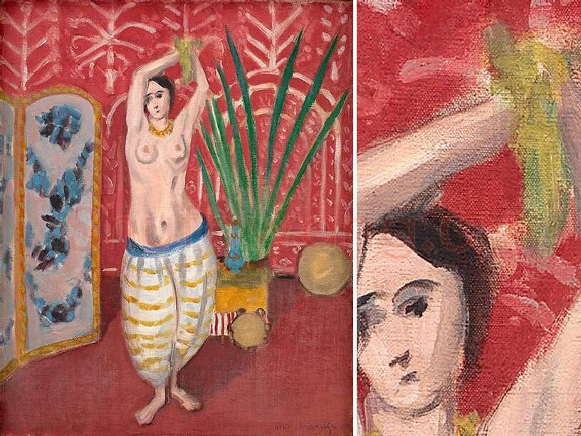 马蒂斯《持屏风的宫女》