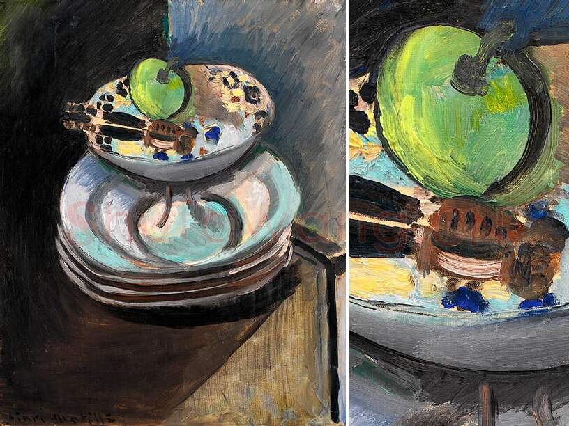 马蒂斯油画静物《有胡桃夹子的静物》