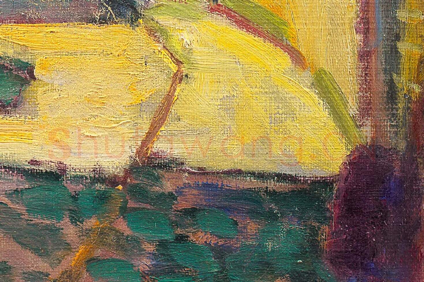 马蒂斯油画风景《阿尔克伊的街道》局部 (2)