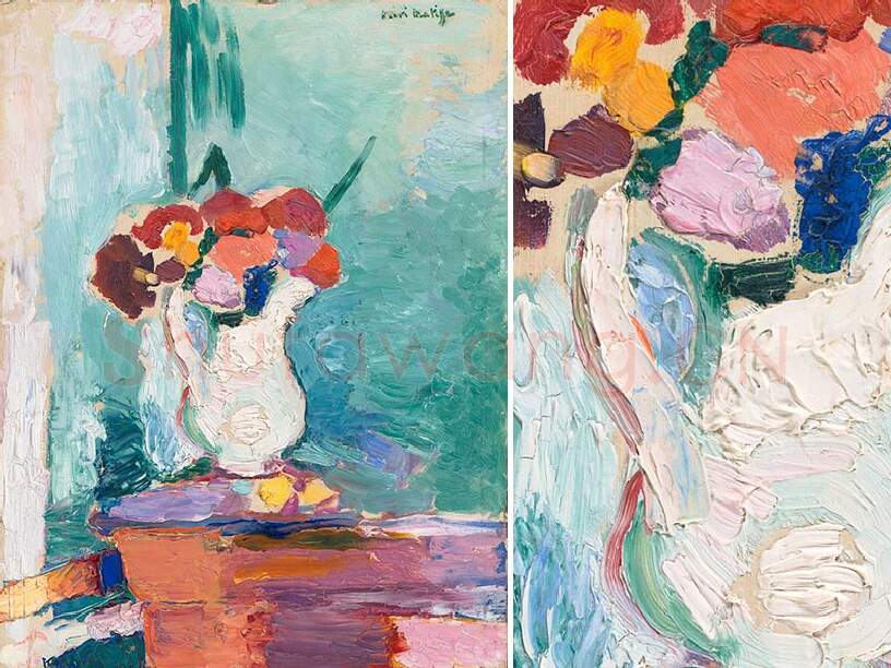 马蒂斯油画静物《花》