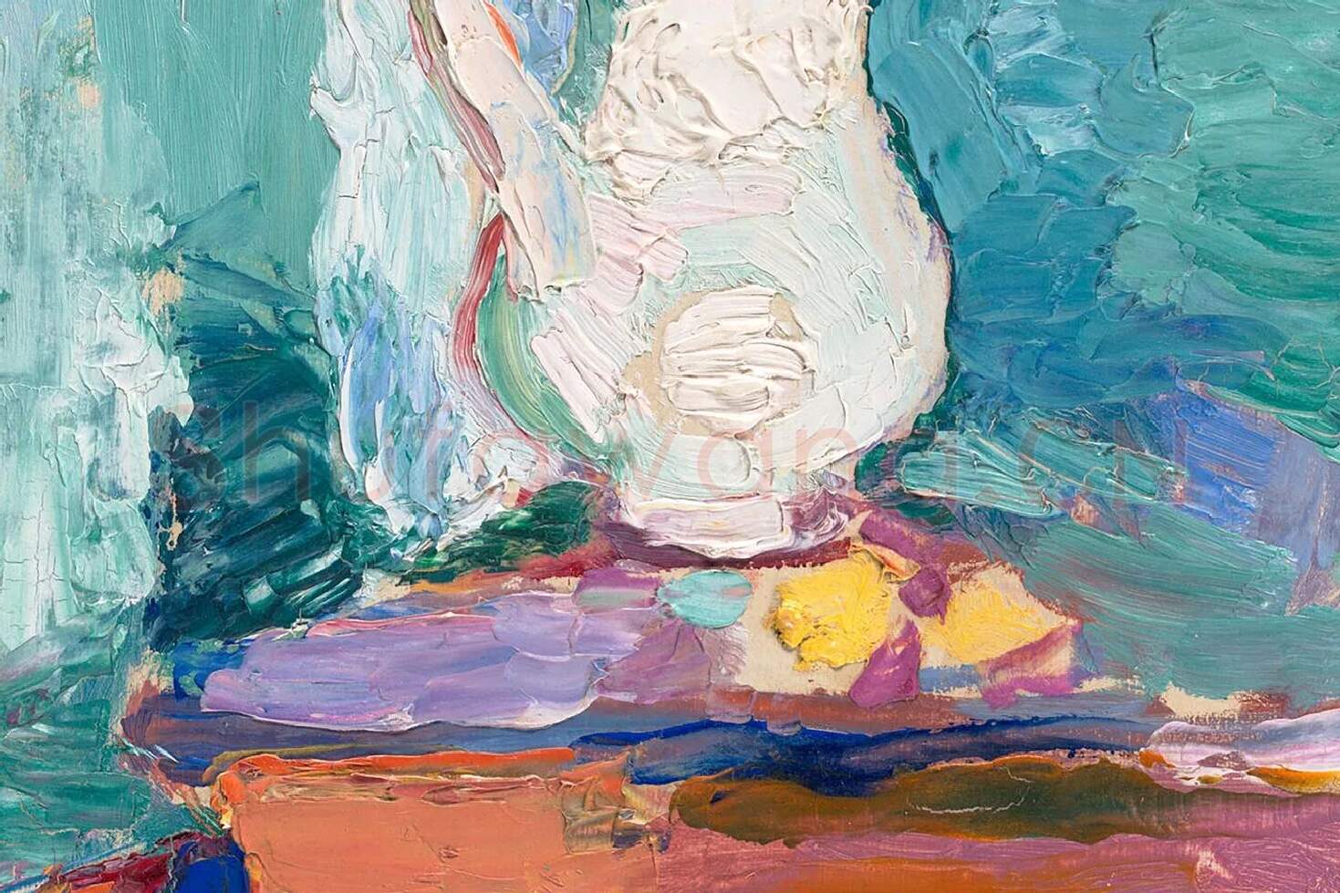 马蒂斯油画静物《花》局部 (2)