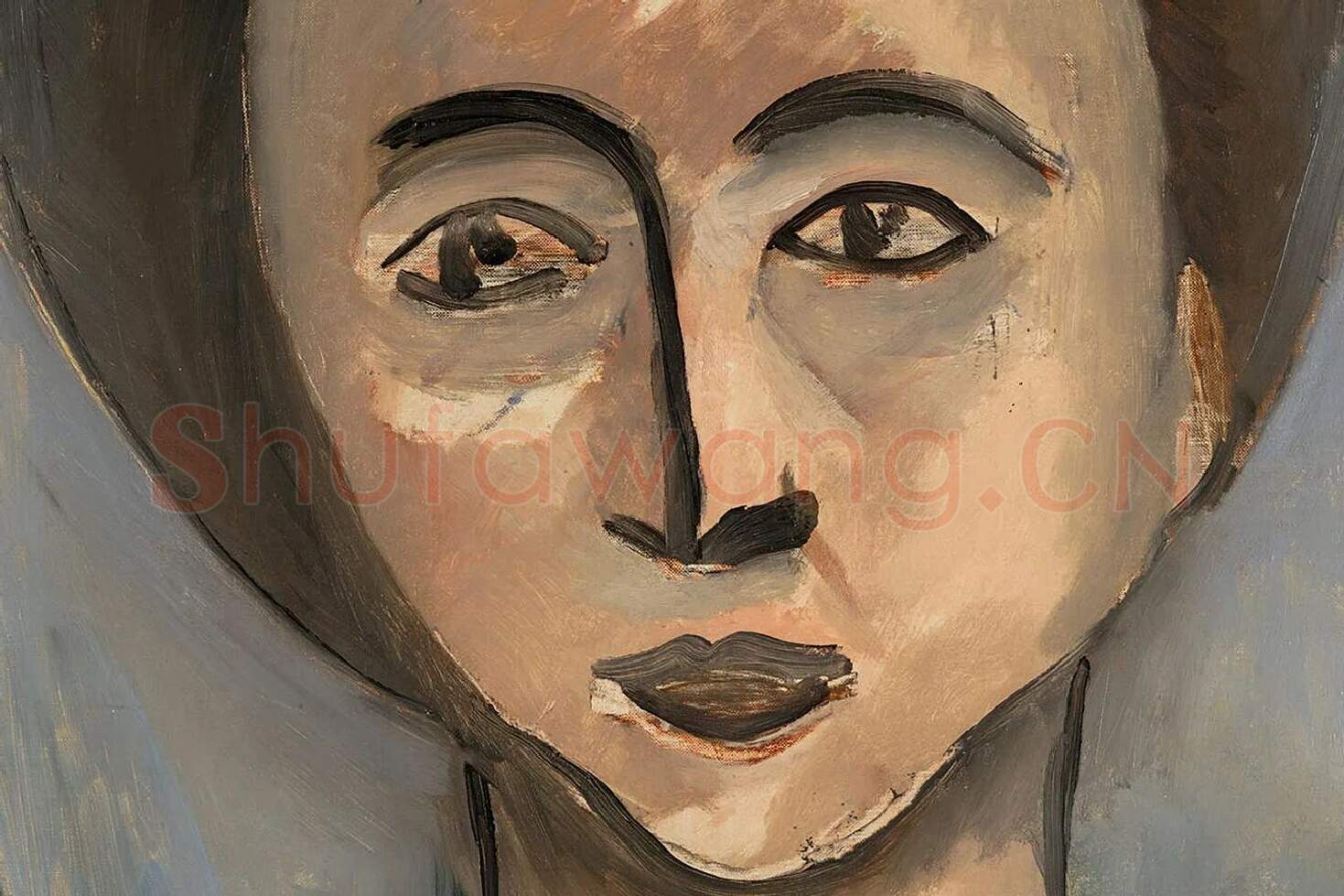 马蒂斯作品《莎拉·斯坦》局部 (1)