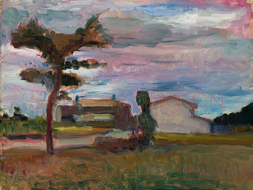 马蒂斯油画风景《科西嘉风景》