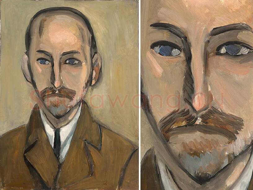 马蒂斯作品《迈克尔·斯坦肖像》