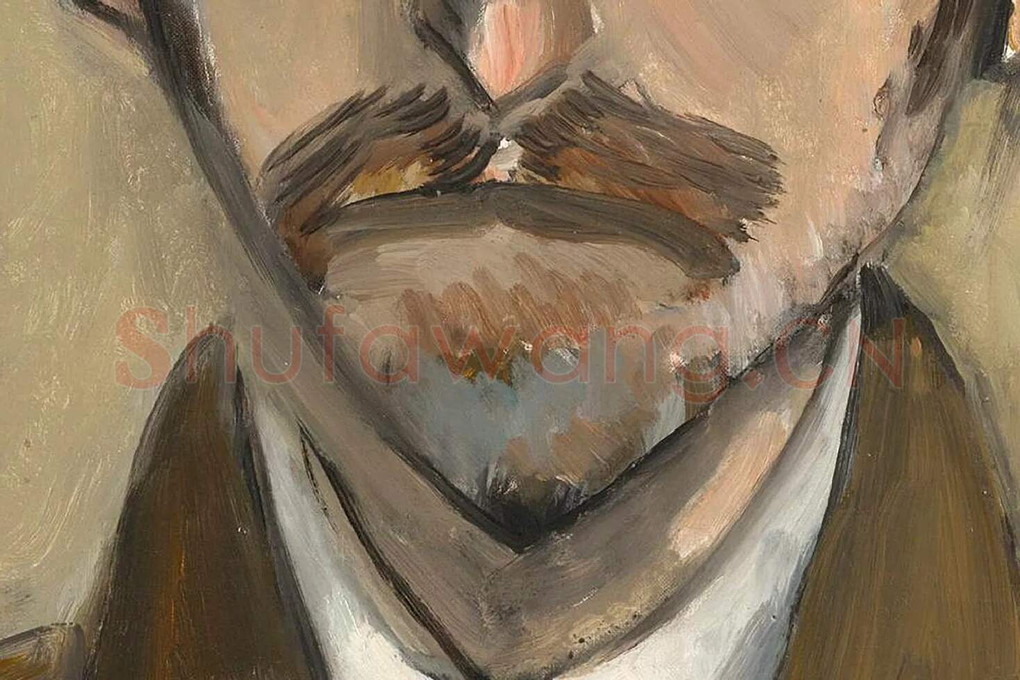 马蒂斯作品《迈克尔·斯坦肖像》局部 (2)