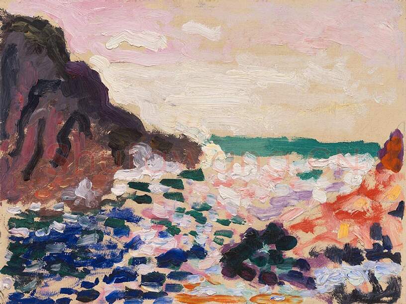 马蒂斯油画风景《海景》