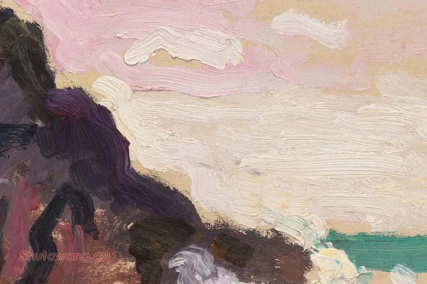 马蒂斯油画风景《海景》局部 (2)