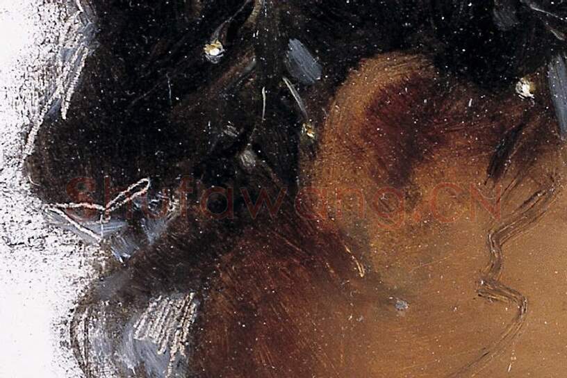 萨金特油画人物女孩头像局部 (1)