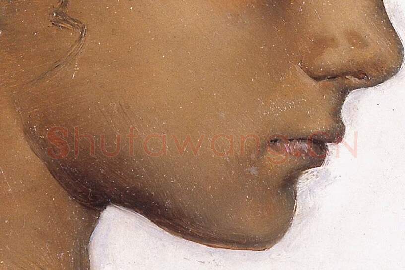 萨金特油画人物女孩头像局部 (3)