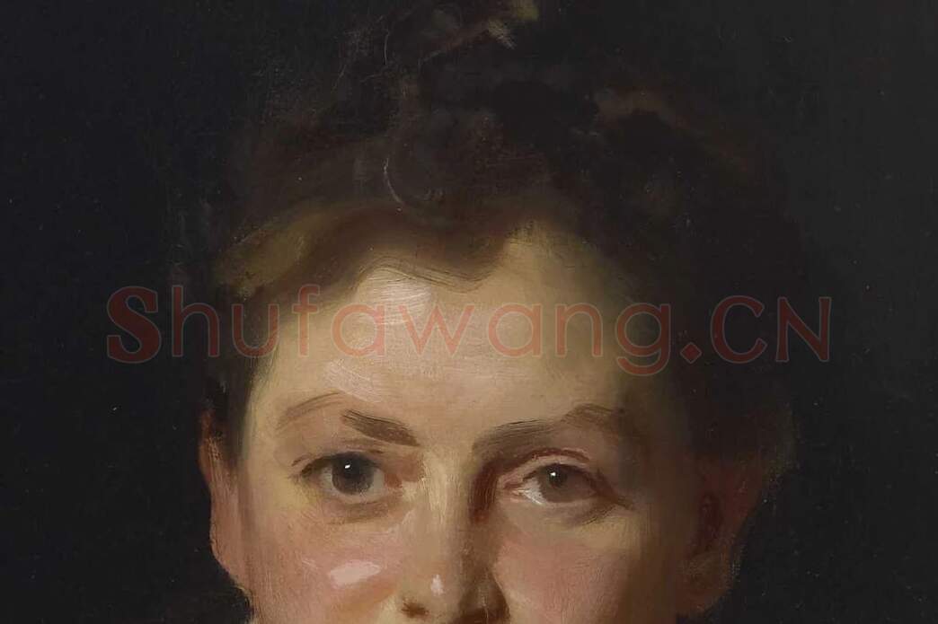 萨金特油画人物《西尔斯夫人肖像》局部 (1)