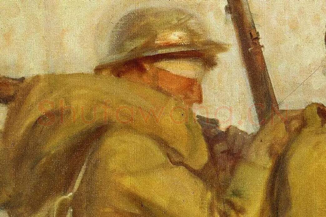 萨金特战争题材油画作品《Gassed》局部 (2)