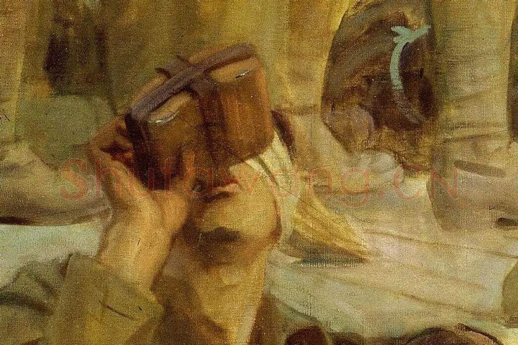 萨金特战争题材油画作品《Gassed》局部 (14)